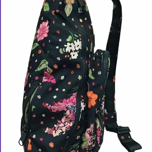 Vera Bradley Floral Sling Backpack - Dark Blue - Picture 3 of 5